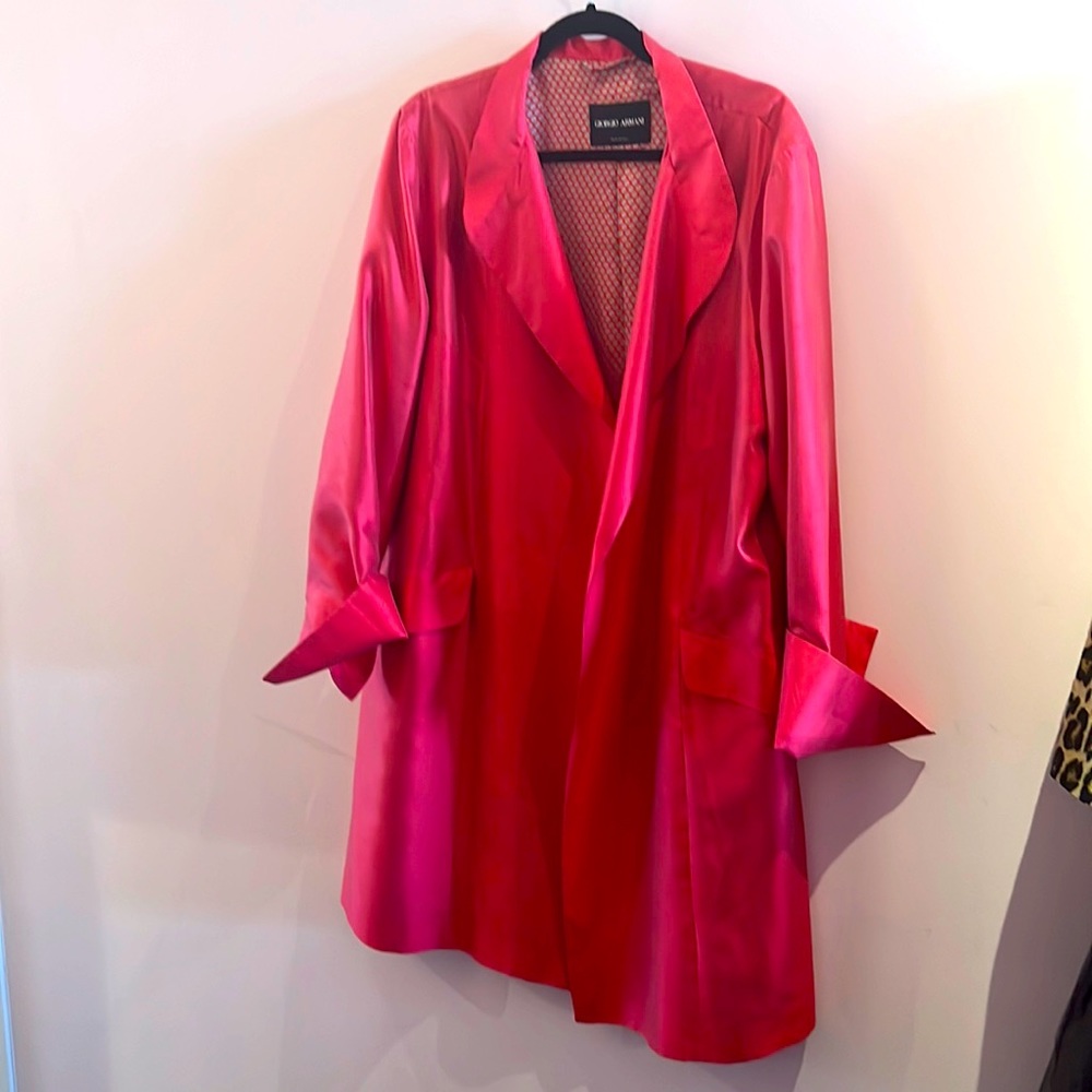 Giorgio Armani pink long jacket